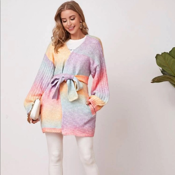 Pastel rainbow kimono cardigan - Picture 6 of 6